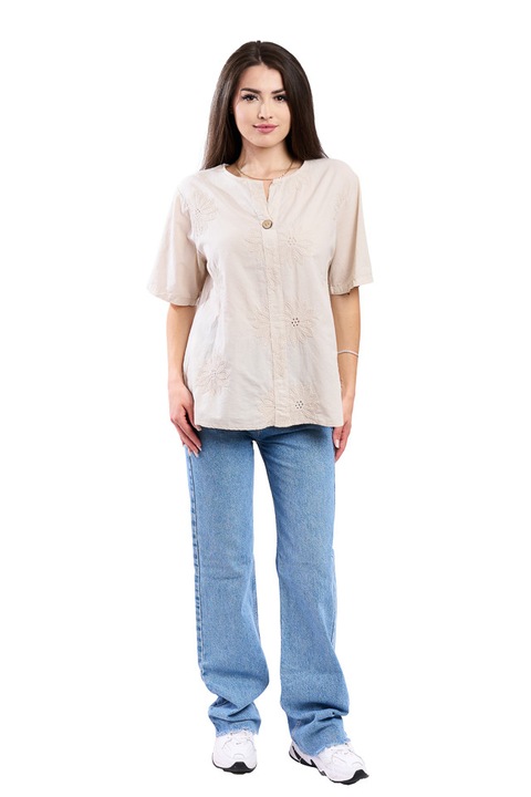 Camasa dama 4065, Bej, Marime Universala