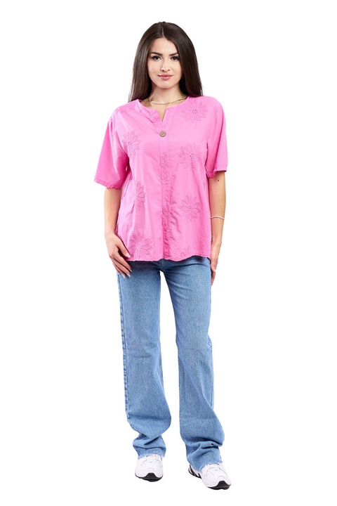 Camasa dama 4065, Roz, Marime Universala