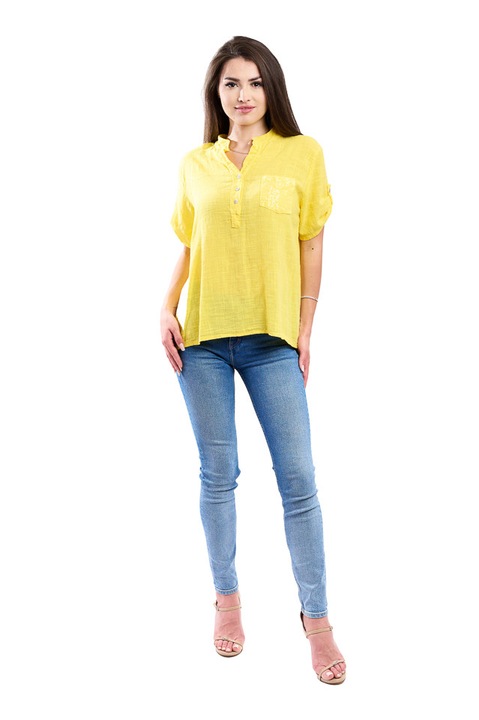 Camasa dama 4015, Galben, Marime Universala