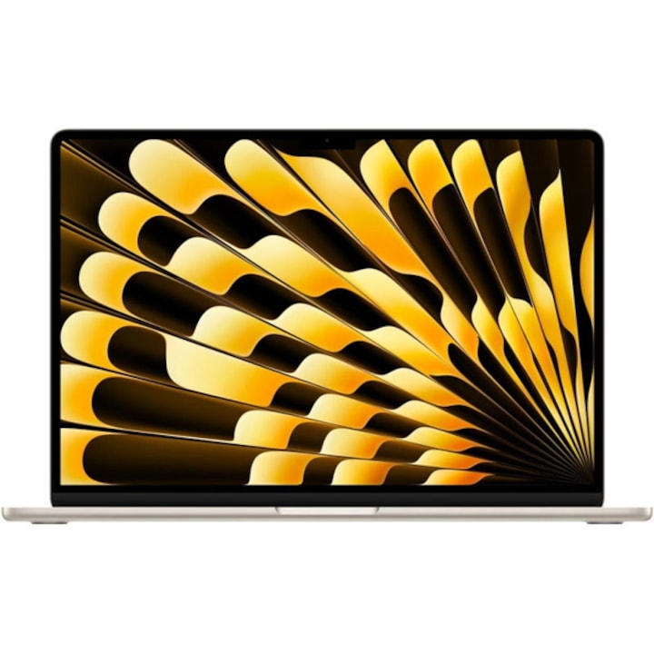 Лаптоп Apple MacBook Air 15 (процесор Apple M4 (10-ядрен CPU), 15.3" Liquid Retina, 16GB, 512GB SSD, Apple M4 10-ядрен GPU, Mac OS, Layout INT, златен)