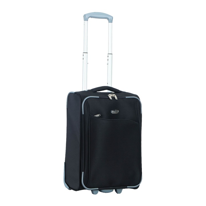 Куфар, Madisson SW233, за ръчен багаж, полиестер, 52x34.5x20 см, 2 колела, черна