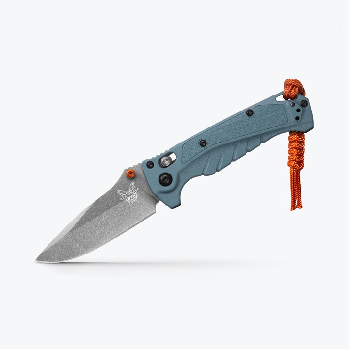 Briceag de buzunar BENCHMADE Mini Adira™, Depth Blue Grivory®, Drop-point 18065