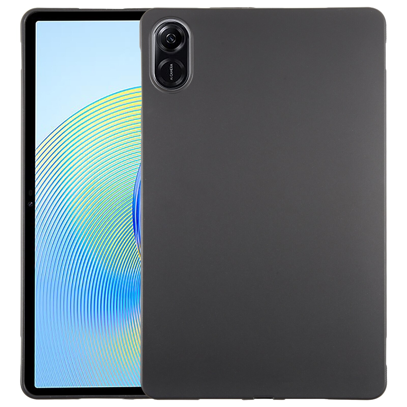 Husa tableta pentru Honor Pad X9 / X8 Pro, TPU, design transparent mat, protectie anti-zgarieturi, acces complet la porturi, negru mat