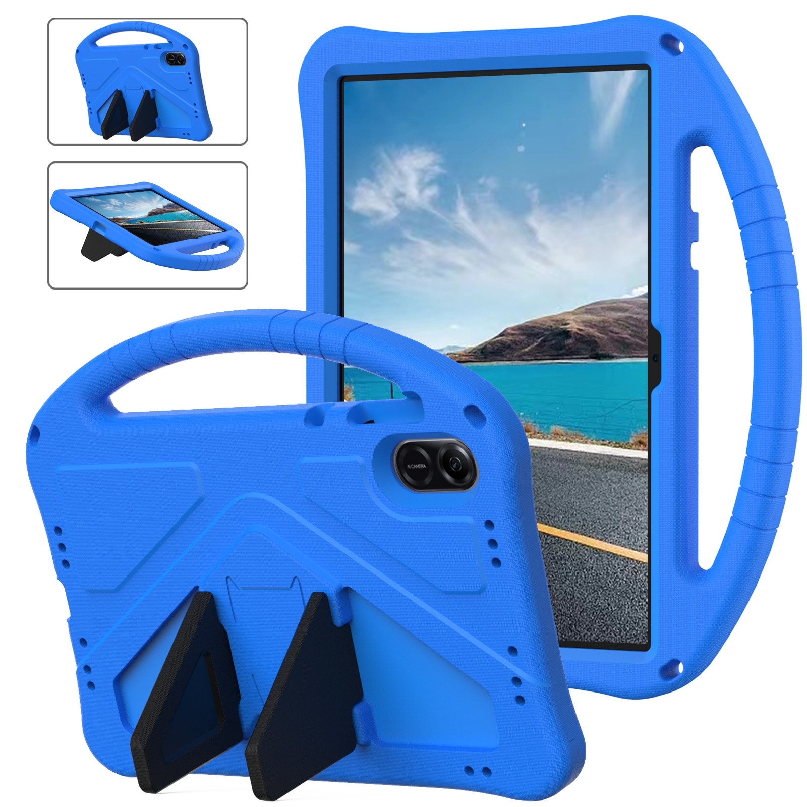 Husa tableta pentru Honor Pad X9, EVA anti-soc + suport, albastru
