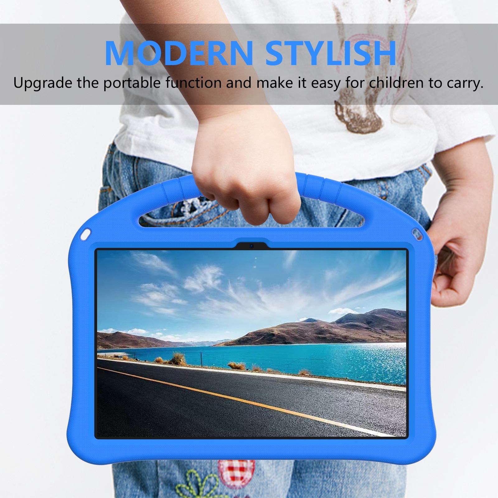 Husa tableta pentru Honor Pad X9, EVA anti-soc + suport, albastru