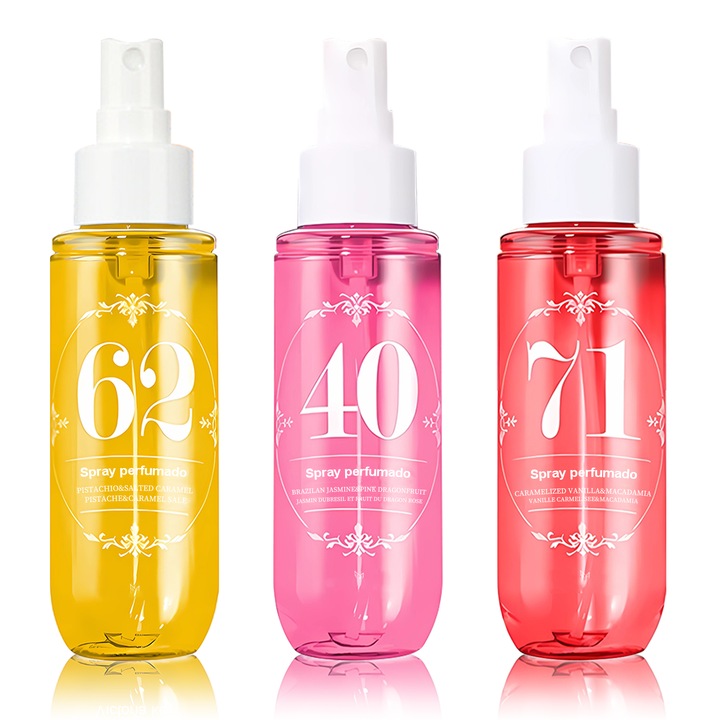 Комплект парфюмирани спрейове за тяло, Sol de Janeiro Body Spray, Парфюмиран спрей за коса и тяло, Парфюмиран спрей за жени, 3 x 90 мл