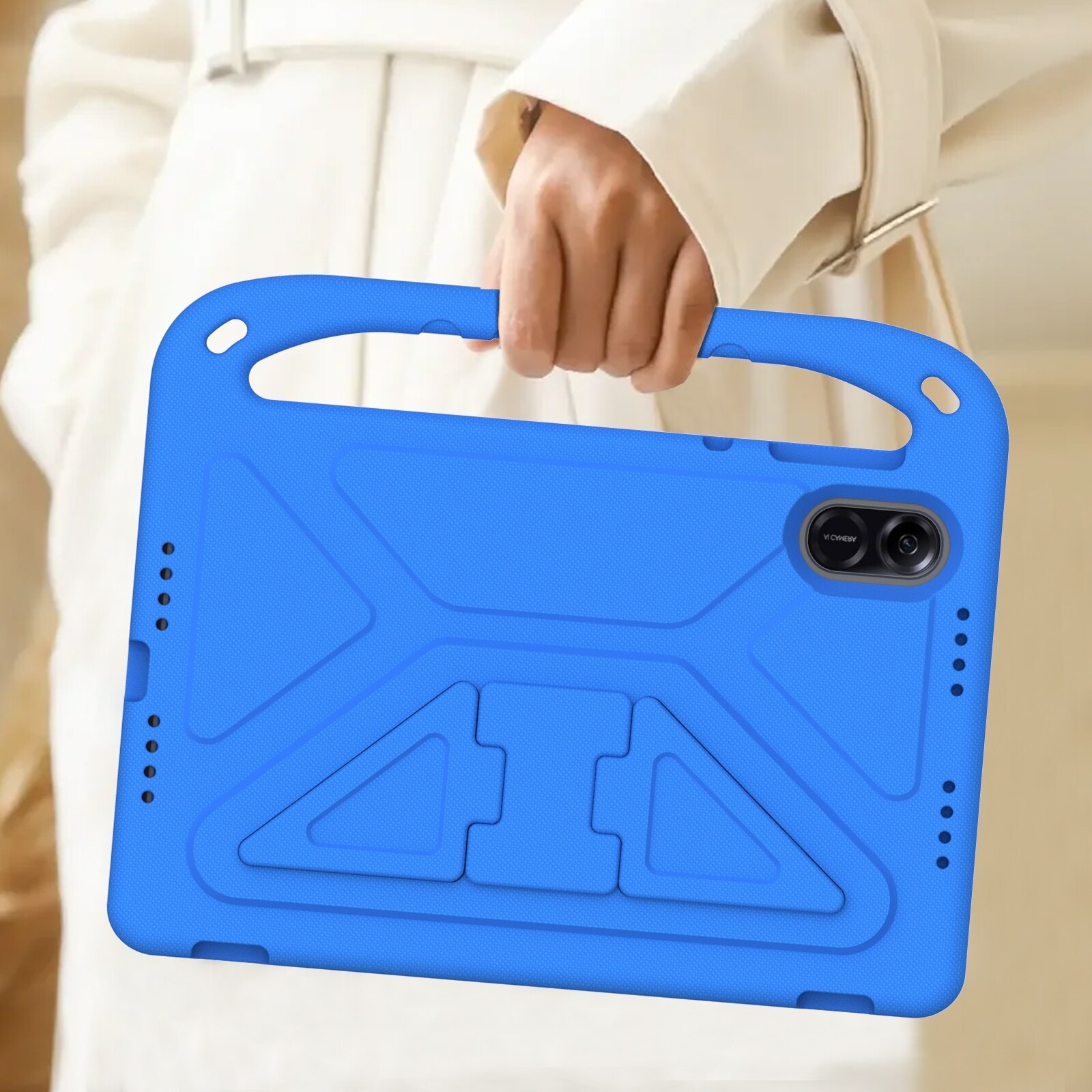 Husa tableta pentru Honor Pad X9 / X8 Pro, EVA rezistent la socuri, manere portabile, albastru