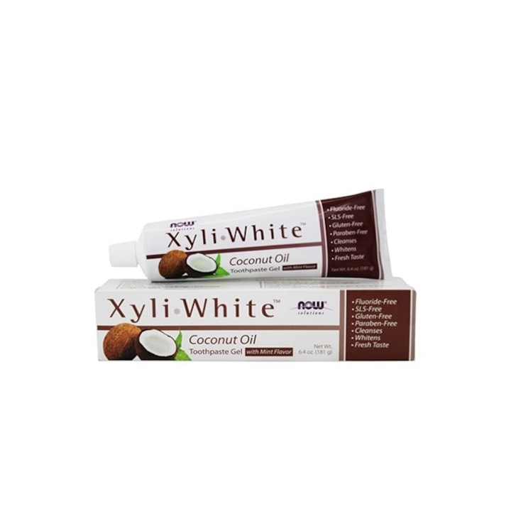 Паста за зъби, Now Foods, XyliWhite, за избелване на зъби, вкус на кокос, туба 181 гр.