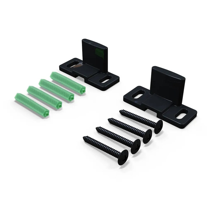 Accesorii usi culisarante, CCJH, ajustabil, plastic, 2 role mici, montare pe podea, set 2 bucati