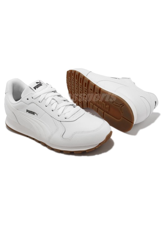 Puma - Pantofi sport din piele, alb PUMA ST RUNNER FULL, Alb