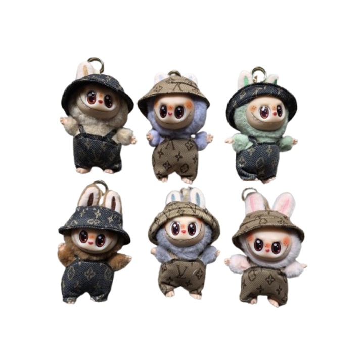 Плюшена играчка Labubu Ключодържател Чудовища в дрехи L.Vuitton VICTINY® 15/17 см, 1 кукла