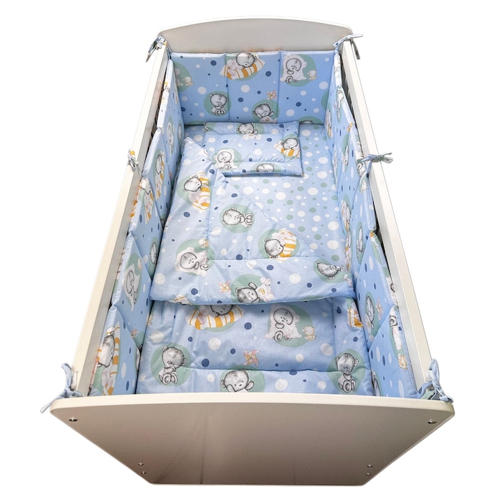 Lenjerie Copii Micul Ursulet 4+1 piese 120x60cm