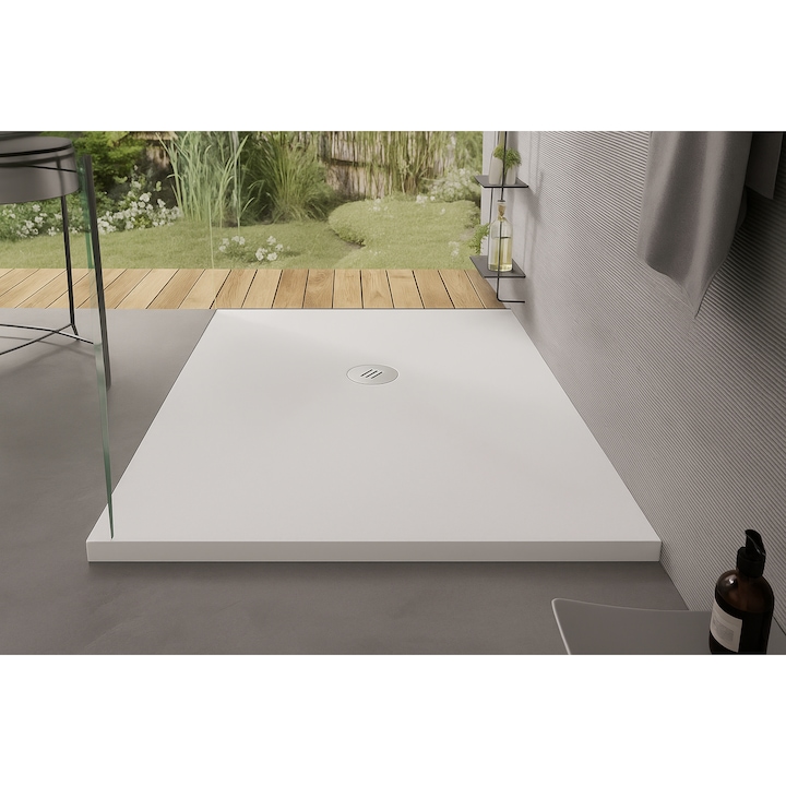 Cada dus model SAHARA 80x150 Mineral Compozit ALB