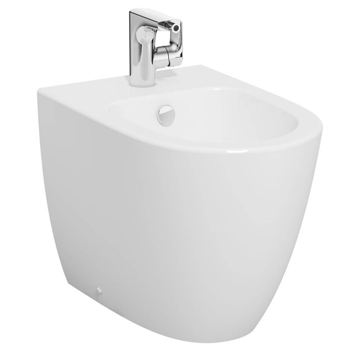 Bideu pe pardoseala lipit de perete 54cm, alb | 5986B003-0288