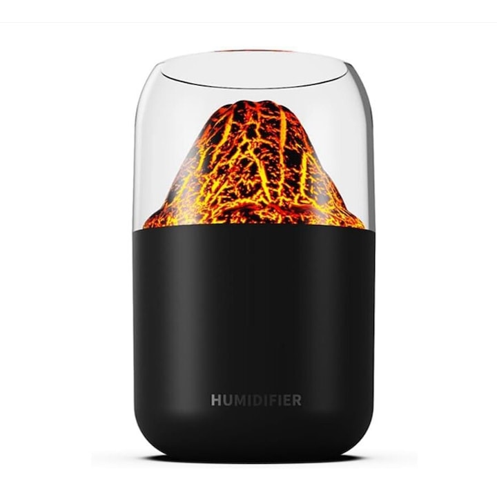 Umidificator EvoSmart™ UD-32H, LED 7 culori, 4 ore cu plin, Purificator Aer, Difuzor De Arome, Aromaterapie, Ultrasunete Evo, Rezervor 300 ml, culoare Dark Wood
