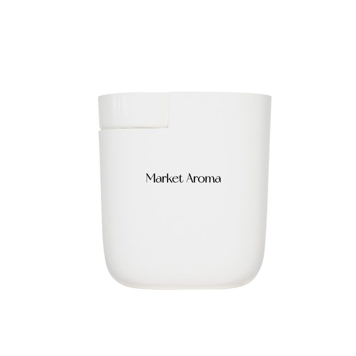 Difuzor de Parfum Profesional Bloomi, Market Aroma, Volum rezerva 60 ml, Setare prin aplicatie, Conectare priza, Alb