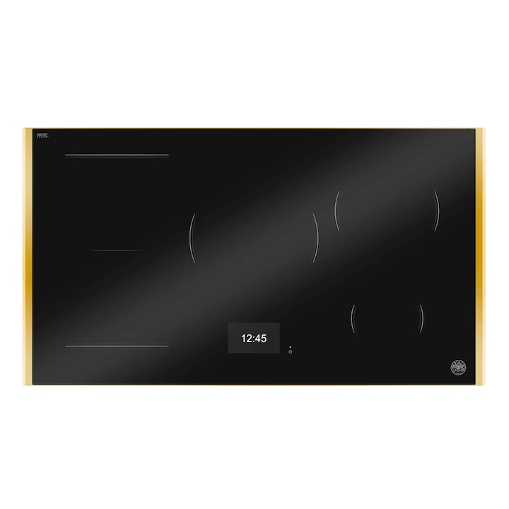 Вграден индукционен котлон Bertazzoni, 60 см, 5 зони за готвене с 2 MultiZone, 9 нива на мощност, сензорно управление, разпознаване на тенджера, асистент при готвене, функция Booster, заключване за деца, таймер, безопасно изключване