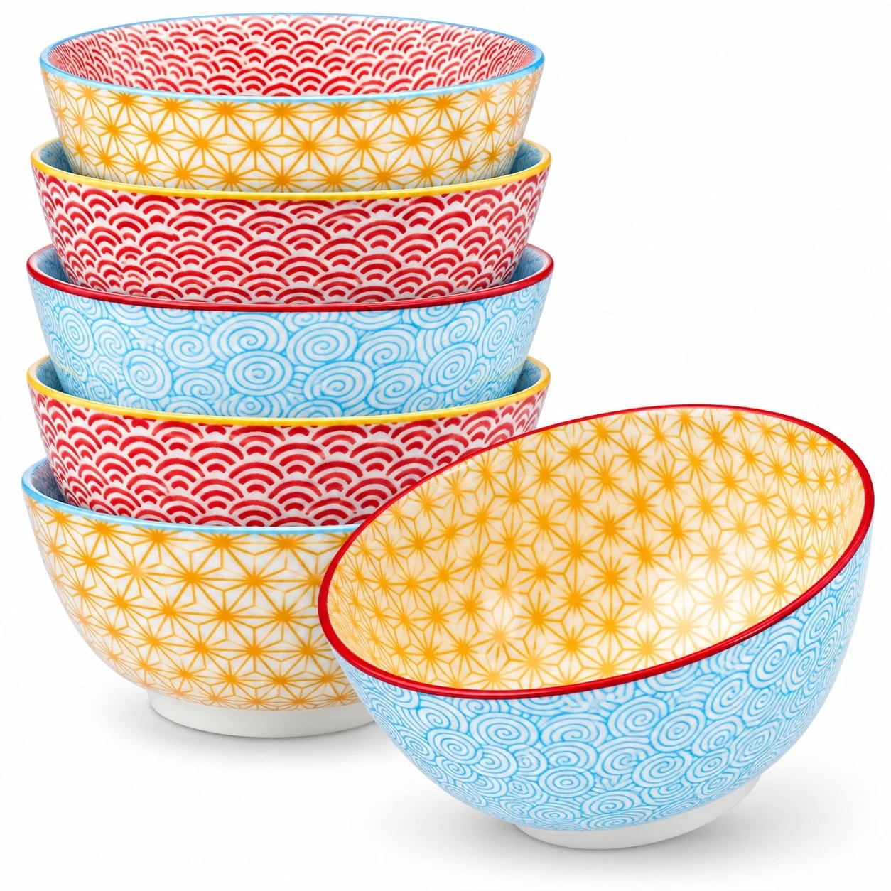 Björn® Set de 6 boluri de porțelan detalii manuale Ø15cm, 600 ml