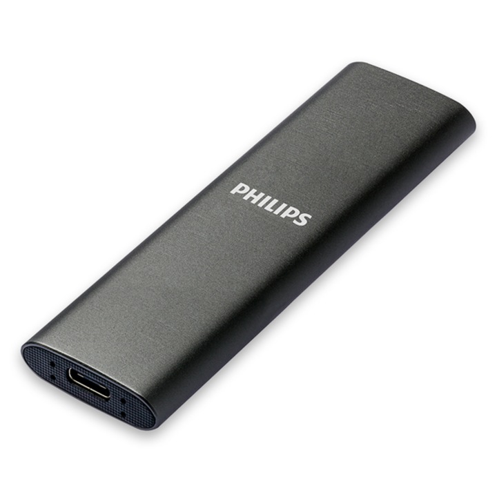 Външен SSD Philips FM25SS030P/00, 250 GB, USB Type-C (Сив)