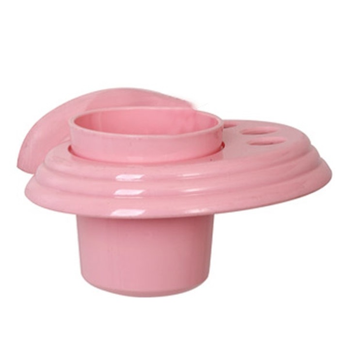 Pahar baie pentru igiena personala, cu suport, Lider Toros 233, prindere pe perete, alb, 13 x 8 x 14 cm