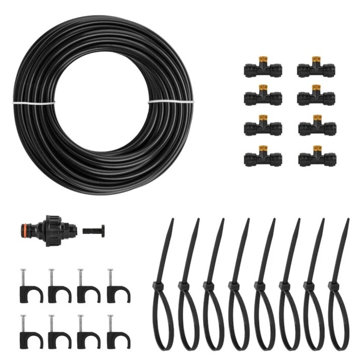 Sistem racire terasa, prin evaporare, kit Bradas, plastic, 15 m, 8 duze de pulverizare