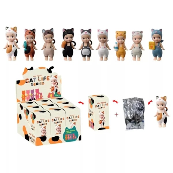 Figurine Sonny Angel HIPPERS, set 9 bucati, dimensiuni 2.95x1.57