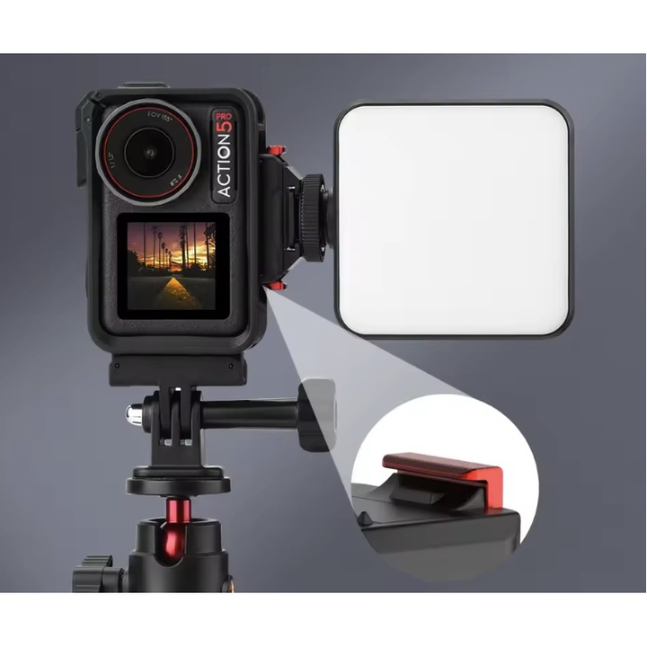 Adaptor Quick Release Cold Shoe pentru DJI Osmo Action 5/4/3, aluminiu