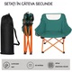 Scaun pliabil HNSMART, verde, 55x45x69cm, suport maxim 120 Kg, cu husa de transport
