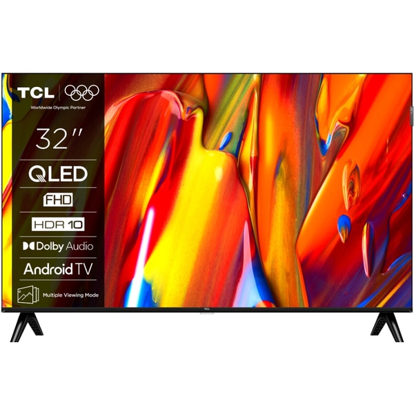 Televizor QLED TCL 32V5C Full HD, 60Hz, Bluetooth, 2x HDMI, negru, 32"
