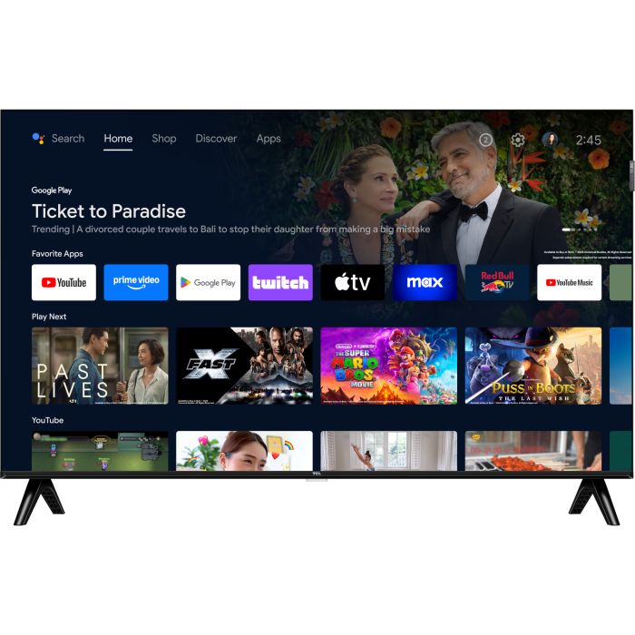 Televizor QLED TCL 32V5C Full HD, 60Hz, Bluetooth, 2x HDMI, negru, 32"