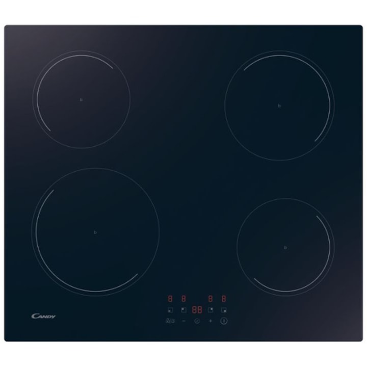 Вграден индукционен котлон Candy CI642CBB/1, 59 см, 4 зони за готвене, Booster, 7200W (Черен)