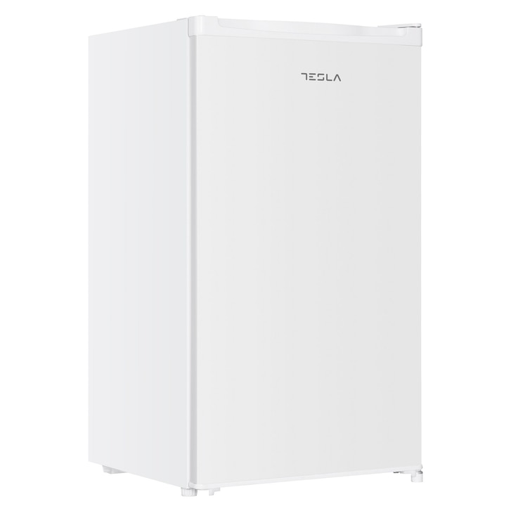 Frigider cu o usa Tesla RS0906HE, Clasa E, 90 L, Iluminare LED, Usa reversibila, H 85 cm (Alb)