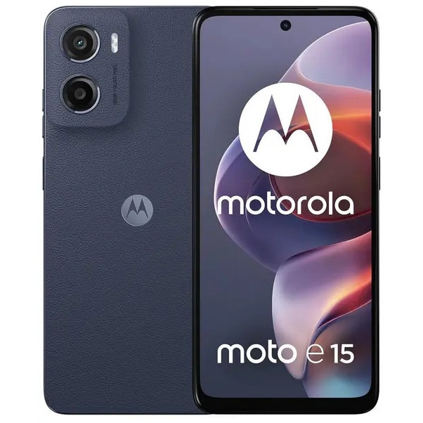 Telefon Mobil Motorola Moto E15, Procesor Mediatek Helio G81 Extreme Octa Core, IPS LCD Capacitive touchscreen 6.67", 2GB RAM, 64GB Flash, Camera 32 MP, Wi-Fi, 4G, Dual Sim, Android (Albastru denim)
