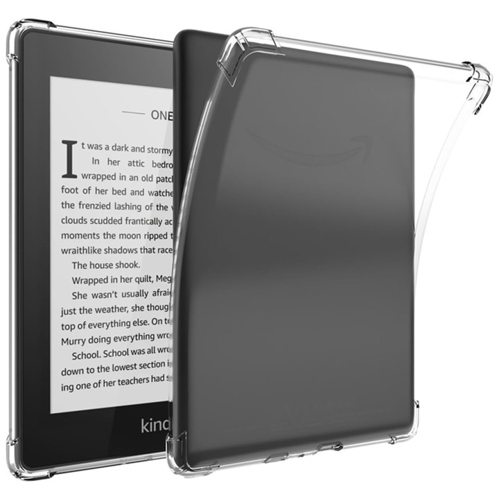 Husa pentru Kindle de 6 inchi a 11-a generatie 2022, AYSTOAYS®, Cu bara de protectie antiderapanta cu 4 colturi, TPU, ultra-subtire, usoara, Transparent