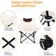 Scaun camping pliabil HNSMART, alb, 45x36x69cm, suport 120kg, cu husa transport