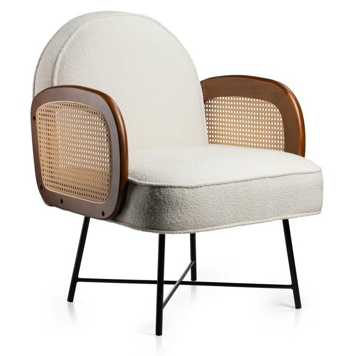 Fotoliu De Relaxare, Howhomely, 88x66x74 cm, Multicolor, Sticla, Poliester, Metal, Ergonomic