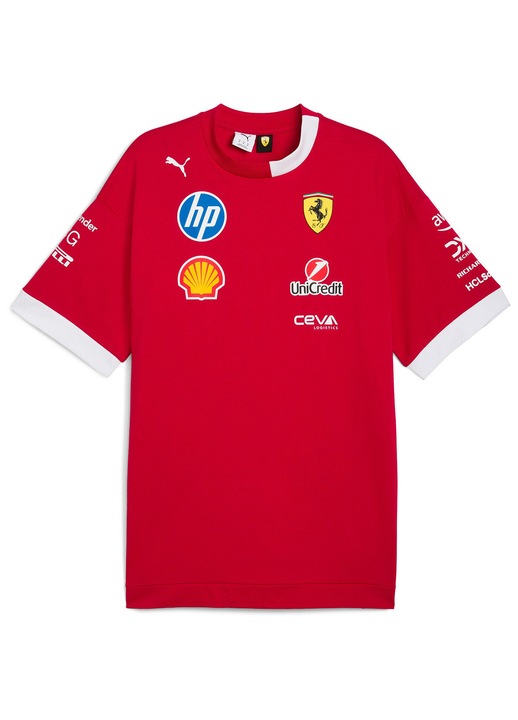 Тениска Puma Scuderia Ferrari Drivers Oversized 2025, Памук, Червен, XL