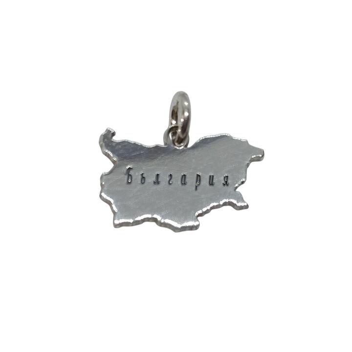 Сребърна висулка, Empress, PE001698, Карта на България, Проба 925