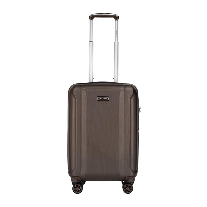 Куфар за ръчен багаж ENZO NORI Pride, Поликарбонат, Шифър, Бронз, 55x36x22 см