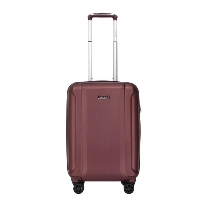 Куфар за ръчен багаж ENZO NORI Pride, Поликарбонат, Шифър, Бордо, 55x36x22 см