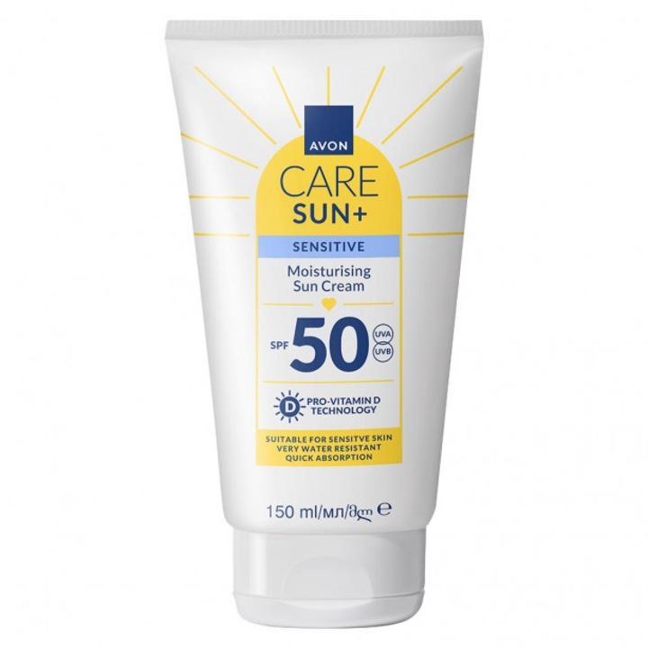 Hidratáló fényvédő, SUN+, ÉRZÉKENY BŐRRE, SPF 50, 150ml
