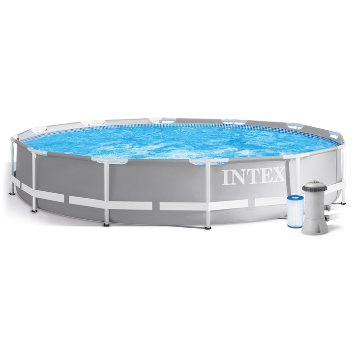Piscina INTEX cu cadru metalic 366 x 76 cm + accesorii