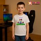 Tricou copii cu Minecraft Vanatorul De Oua, Alb