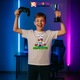 Tricou copii cu Minecraft Vanatorul De Oua, Alb