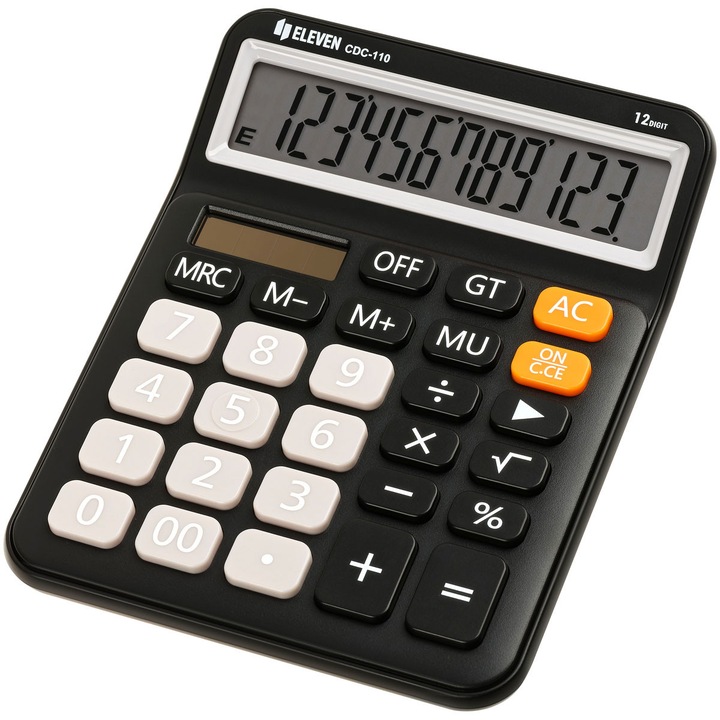 Calculator Eleven CDC-110BKE, negru, cu alimentare solara, set complet