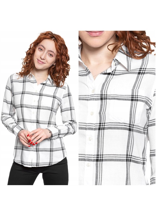 Camasa Dama, Wrangler, Regular 1Pkt Shirt, Croi Normal, Inchidere: Nasturi, Compozitie Material: 100% Bumbac, Numar Buzunare: 1, Marime: S, Alb Murdar, 1 Bucata