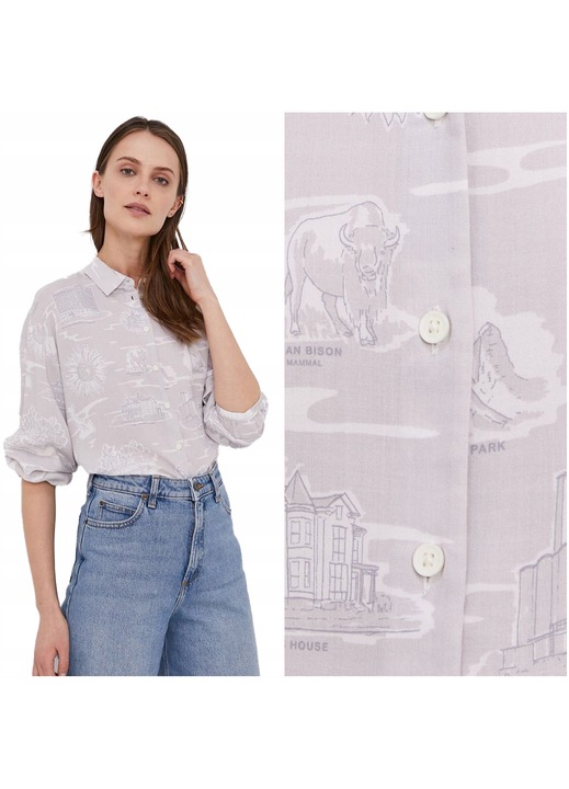 Camasa Dama, Lee, Camasa Ls Resort, Material: 100% Vascoza, Croi: Regular Fit, Inchidere: Nasturi, Model Dominant: Mix De Modele, S, Alb, 1 Bucata