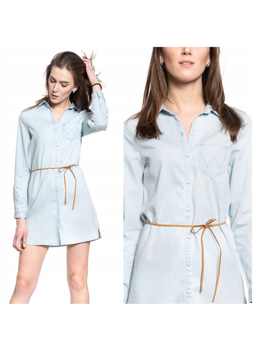 Ruha, Wrangler, Ingruha, Normál szabású, 100% pamut, Záródás: Gombok, 1 zseb, XS, Kék, 1 darab