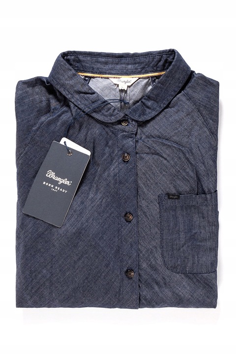 Ing, Wrangler, Farmerblúz, 1 db-os, Normál szabású, Gombok, 1 zseb, 100% Lyocell, XS, Kék, 1 darab