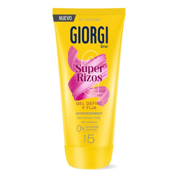 Gel De Coafat Giorgi Line Super Curl Cu Aloe Vera, Potrivit Pentru Metoda Bucla, Fara Reziduuri, 0% Silicon, 0% Alcool, Controleaza Incretirea Parului Cret Si Ondulat, Fixare 5-170 Ml